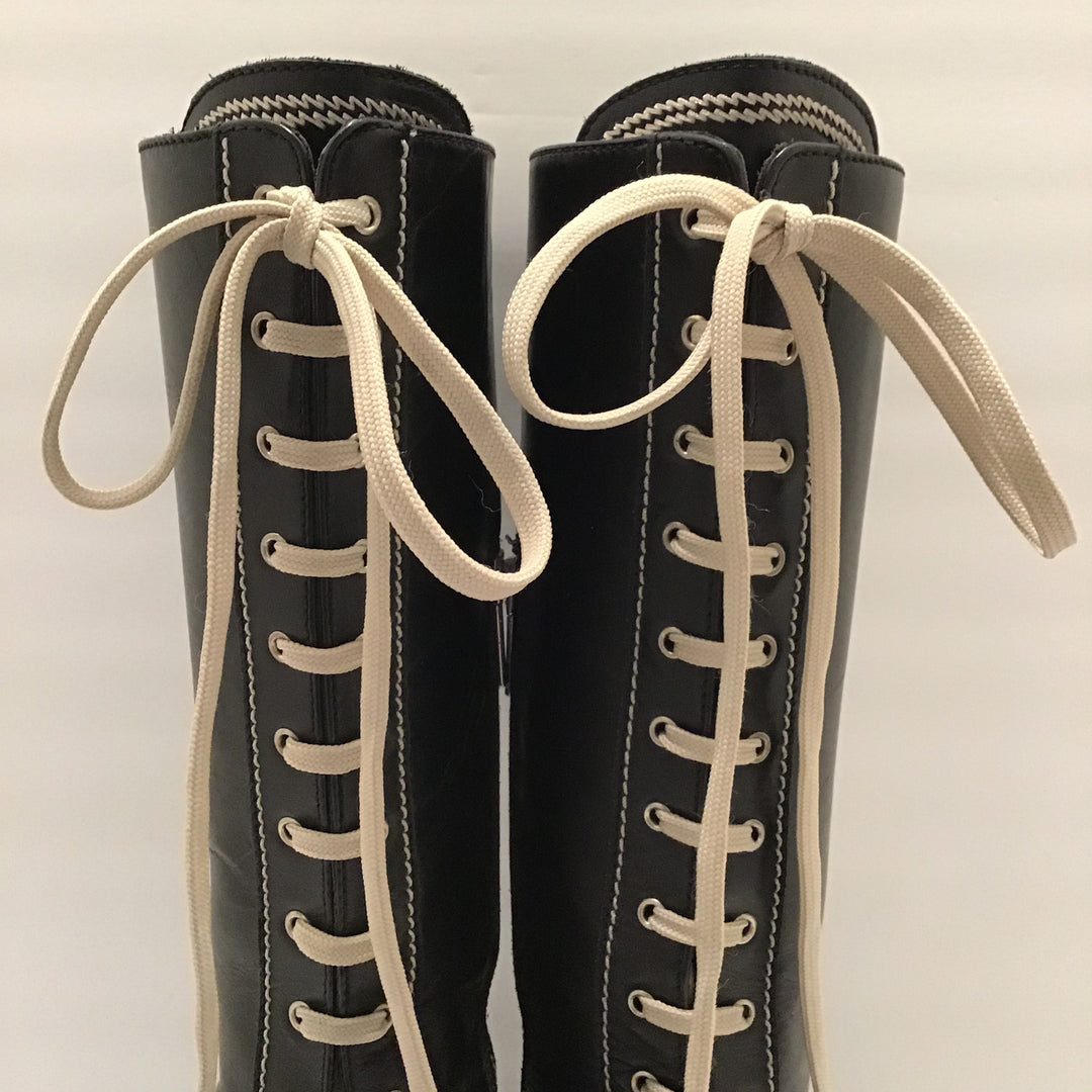 Christian Dior Black Combat Boots Sz 38.5 (8.5)