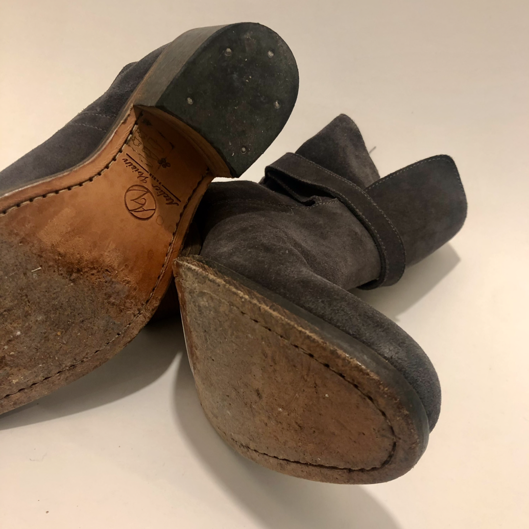 Atelier Voisin Grey Suede Booties, Sz 38 (8)