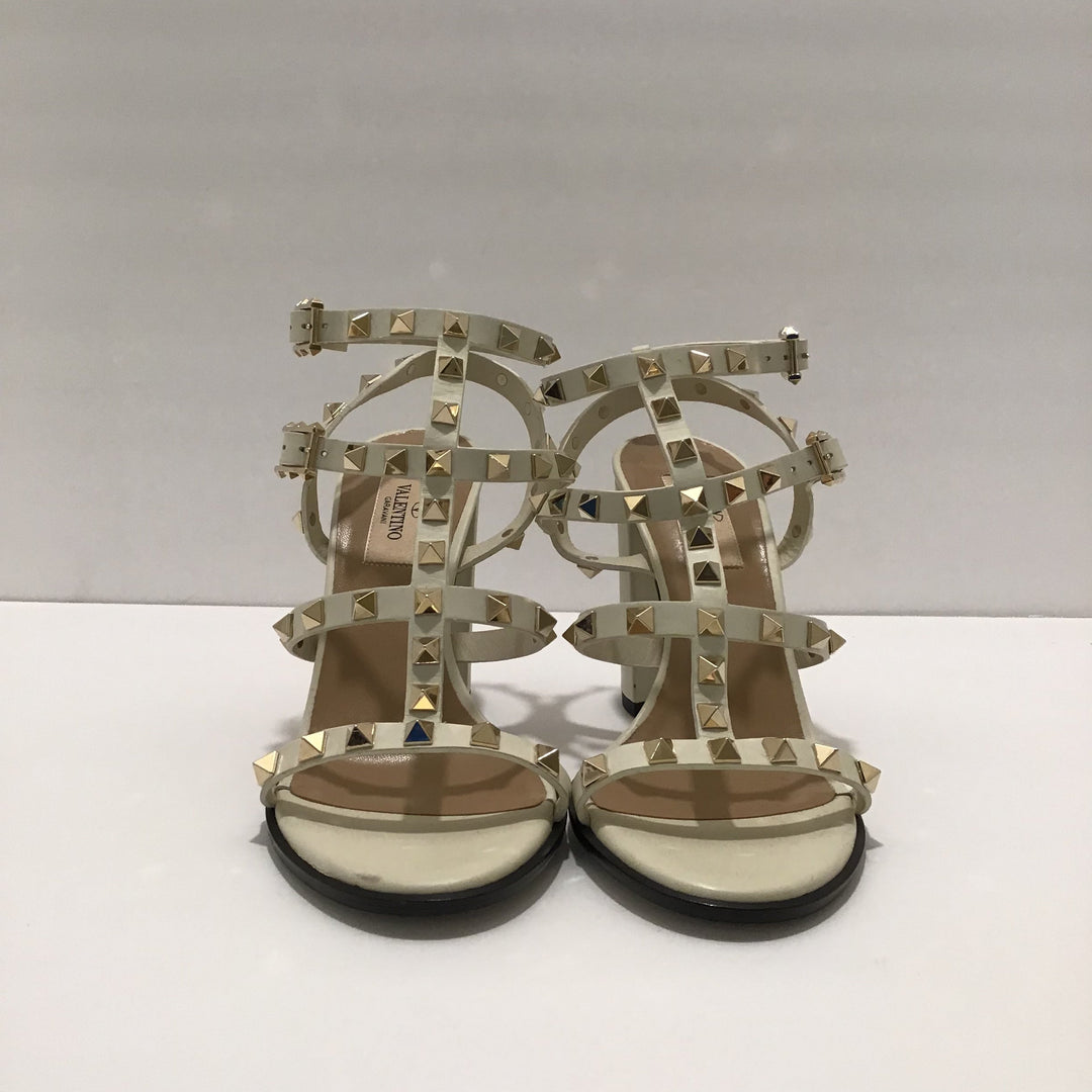 Valentino White Rock Stud Sandal Sz 37 (7)