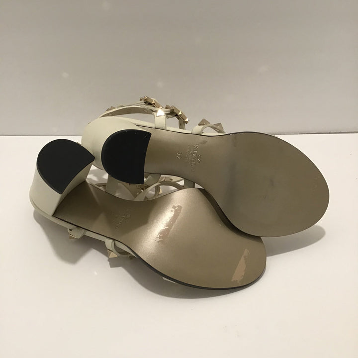 Valentino White Rock Stud Sandal Sz 37 (7)