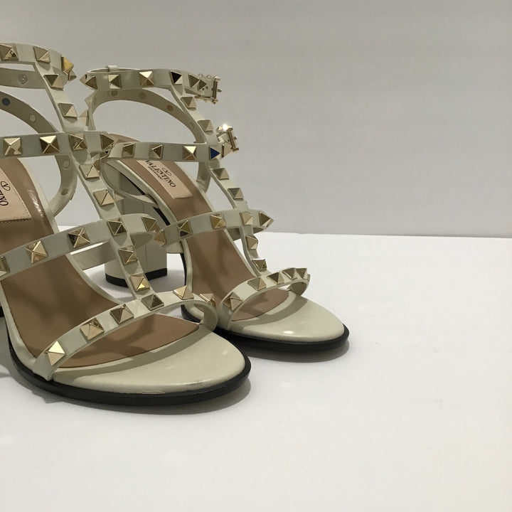 Valentino White Rock Stud Sandal Sz 37 (7)