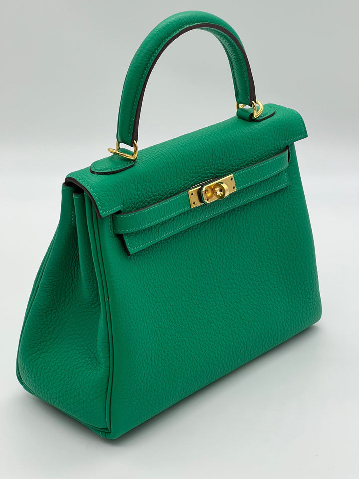 Top quality Hermes Kelly II 25 Retourne Veau Togo Perso Menthe