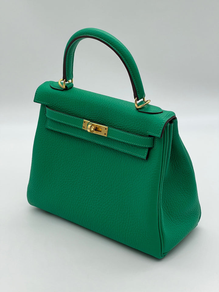 Top quality Hermes Kelly II 25 Retourne Veau Togo Perso Menthe