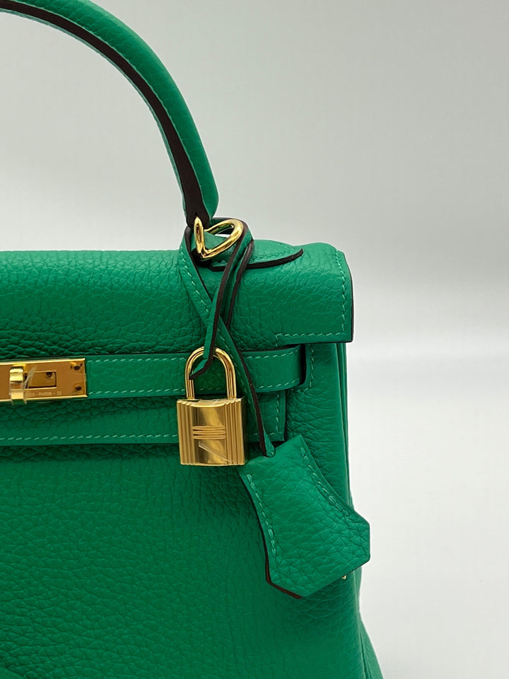 Top quality Hermes Kelly II 25 Retourne Veau Togo Perso Menthe