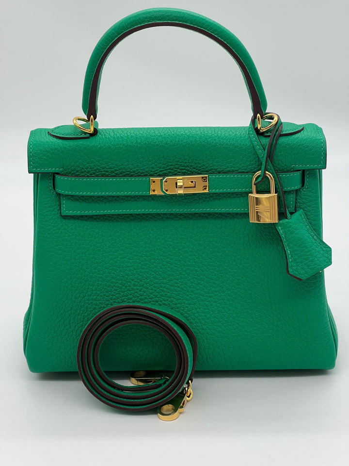 Top quality Hermes Kelly II 25 Retourne Veau Togo Perso Menthe