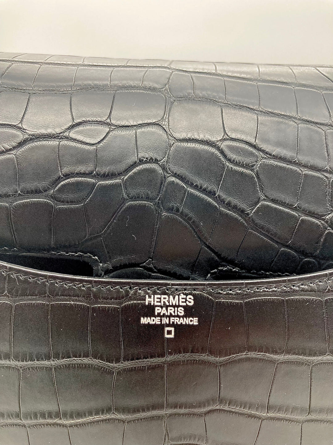 Top quality Hermes Constance 24 Matte Black Alligator Ombre Lizard Marquette Palladium Hardware