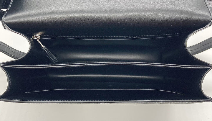 Top quality Hermes Constance 24 Matte Black Alligator Ombre Lizard Marquette Palladium Hardware