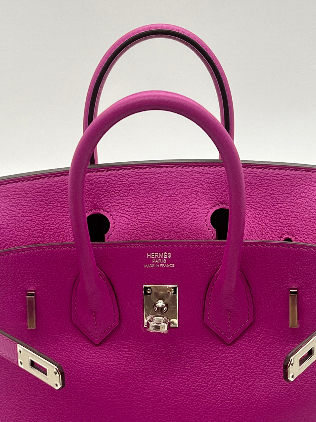 Top quality Hermes Birkin 25 Verso Magnolia / Capucine Novillo Leather