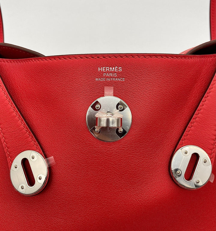 Top quality Hermes Lindy 26 Verso Swift Calfskin Rouge de Coeur/Rouge Piment PHW