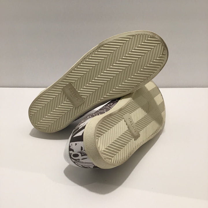 Celine Printed Graffiti Sneakers Sz 7 (37)