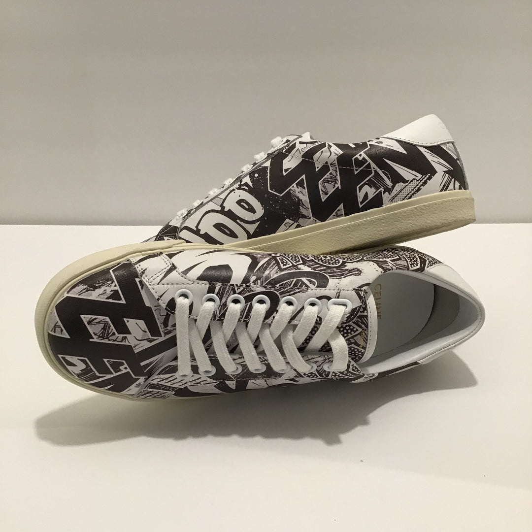 Celine Printed Graffiti Sneakers Sz 7 (37)