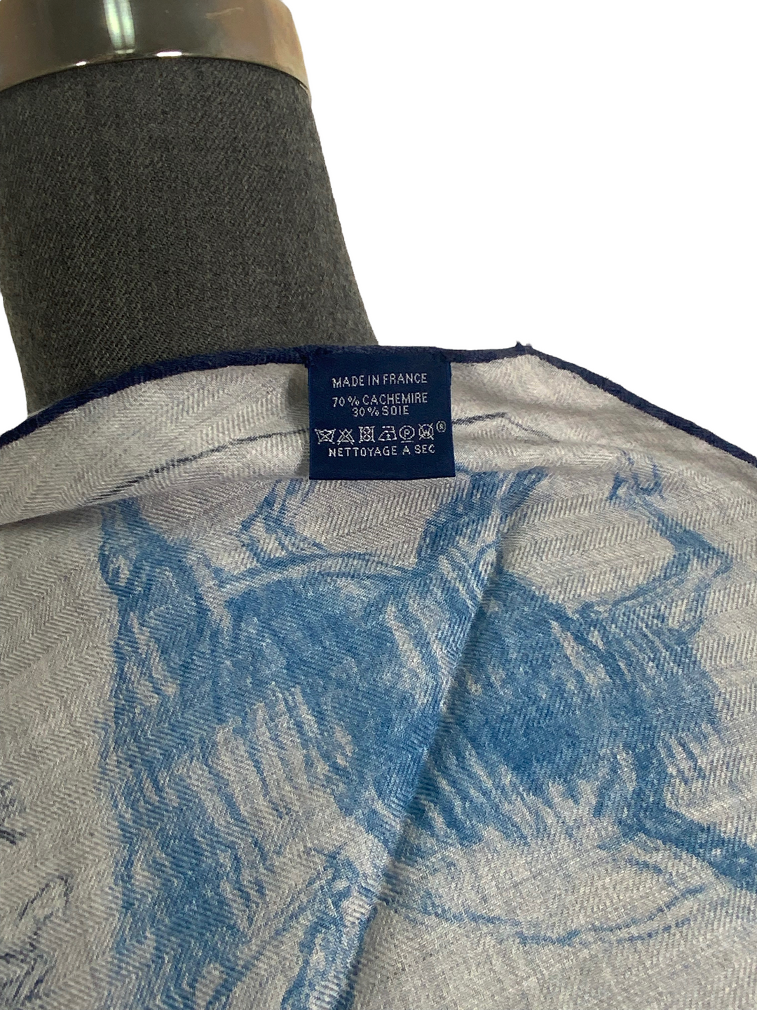 Top quality Hermes Losange Equestrian Cashmere Triangle Scarf
