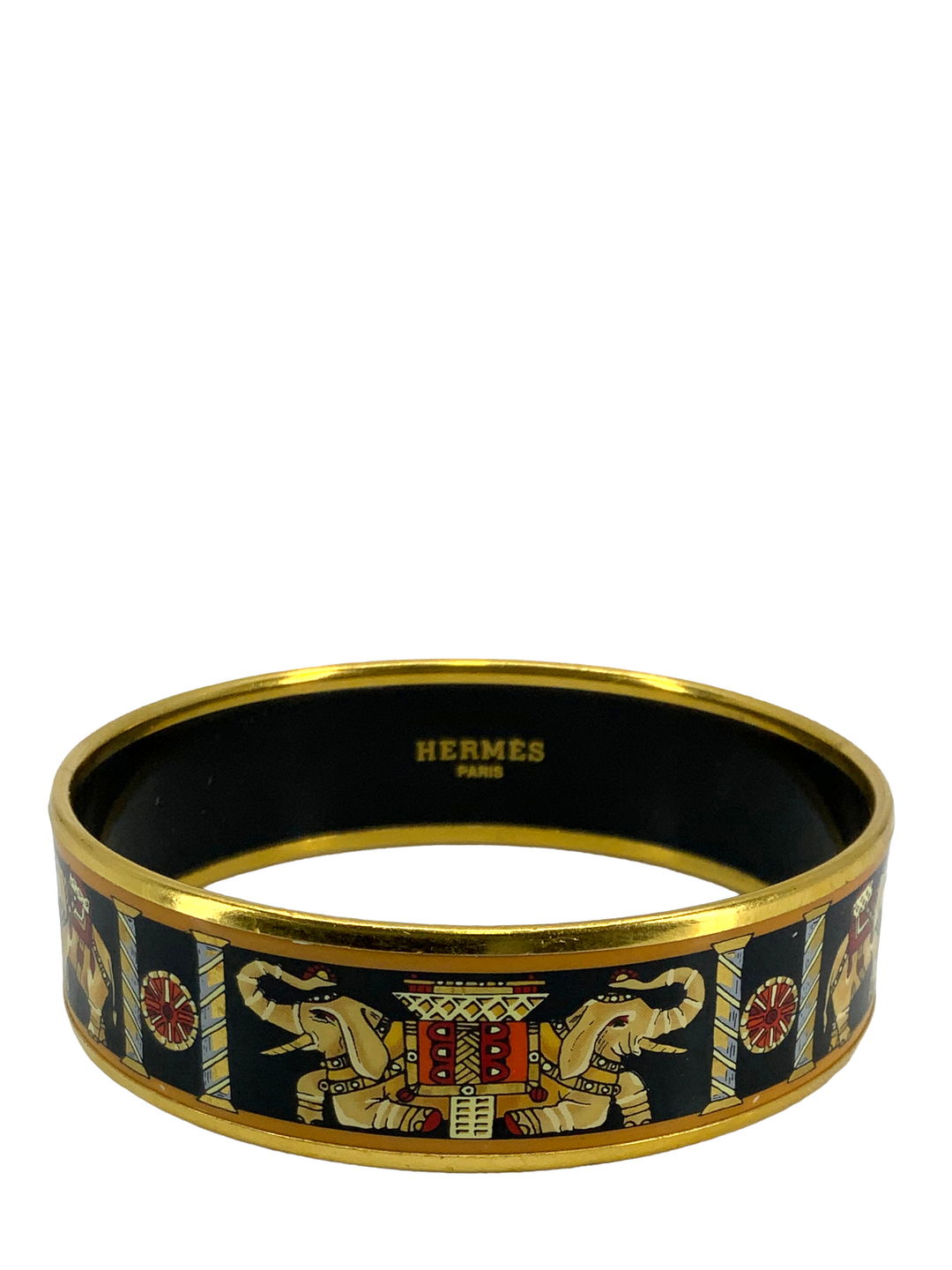 Top quality Hermes Printed Enamel Torana Wide Bracelet 65