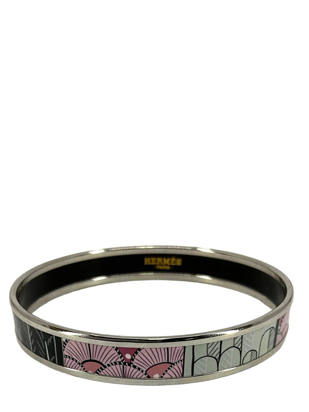 Top quality Hermes Tree of Song Printed Enamel Narrow Bracelet NEW