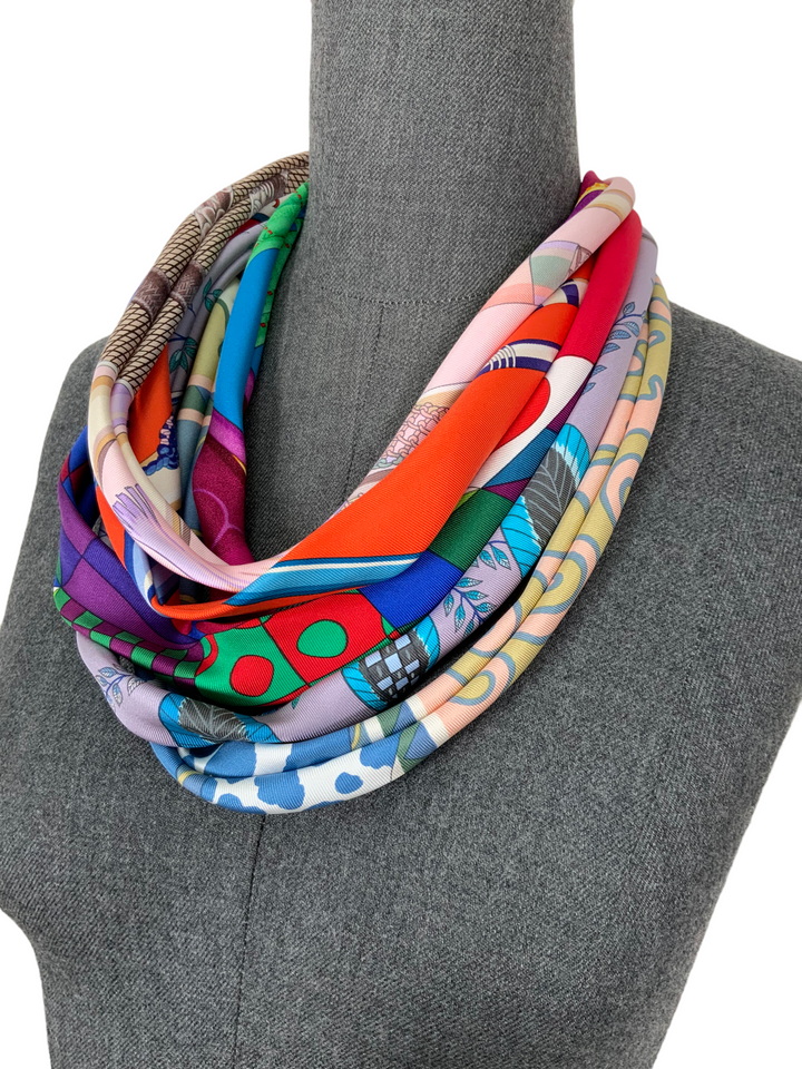 Top quality Hermes Silk Scarf Flowing Necklace