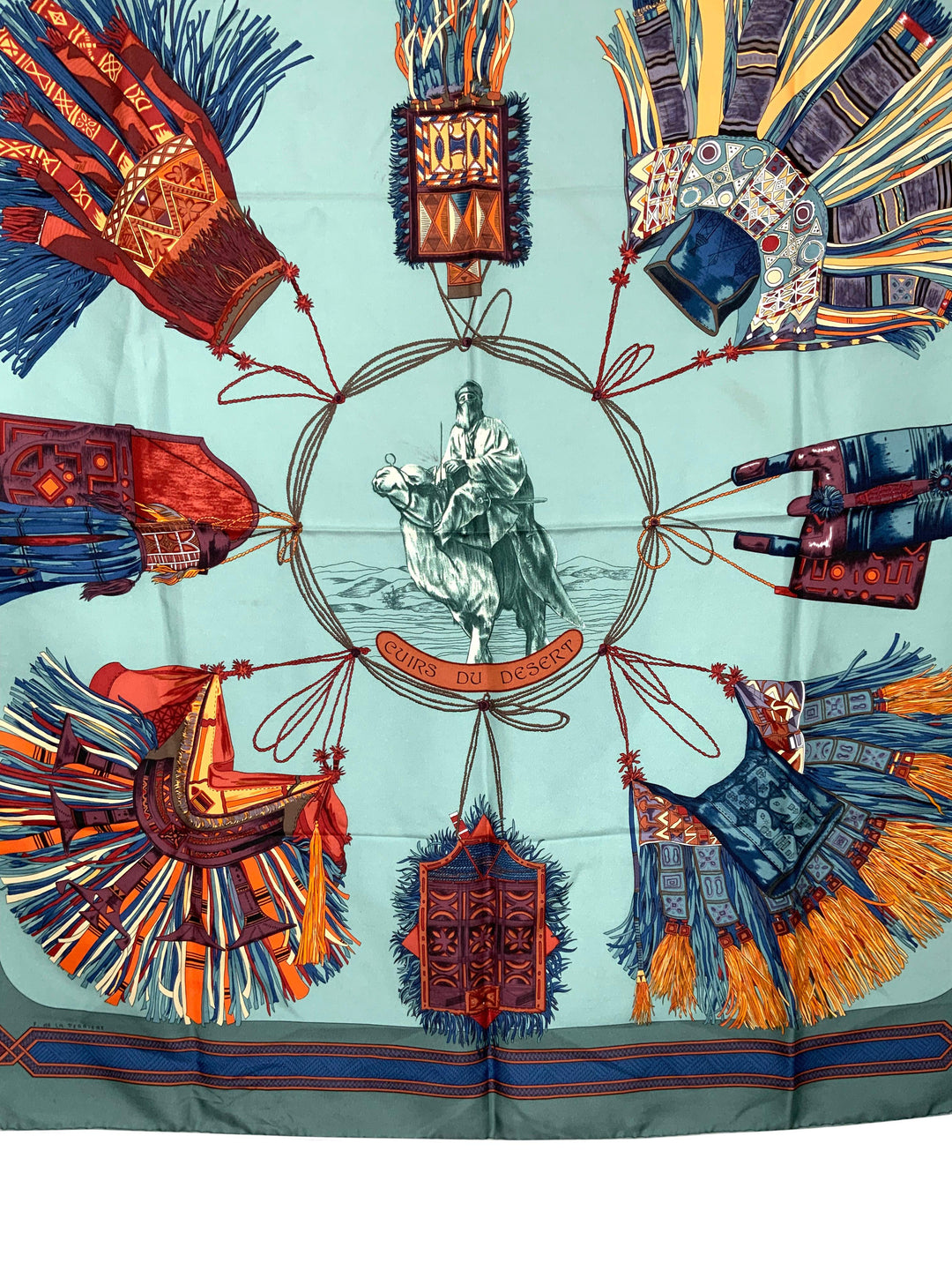 Top quality Hermes Cuirs du Desert Silk Scarf 90