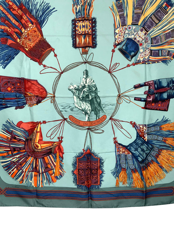 Top quality Hermes Cuirs du Desert Silk Scarf 90