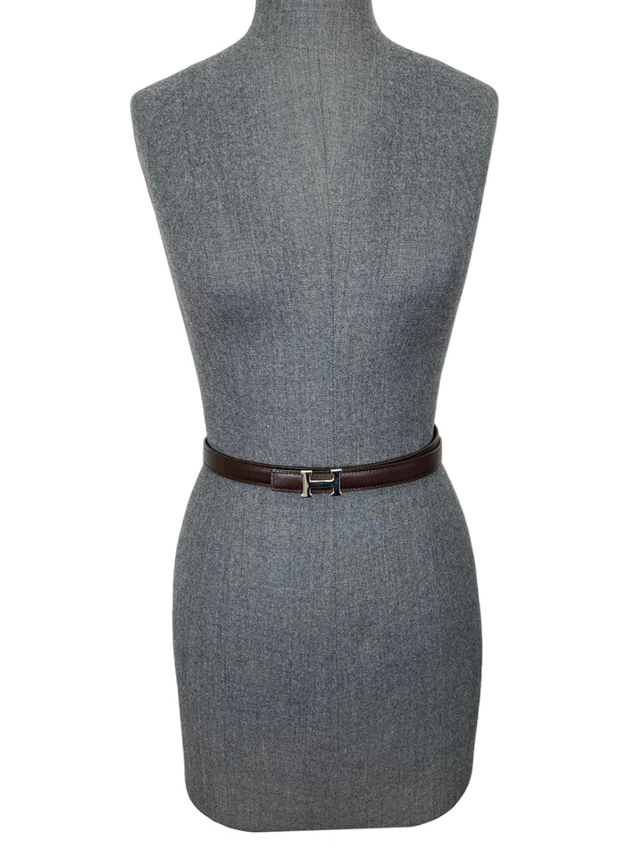 Top quality Hermes Thin Leather Reversible H Belt Size 80