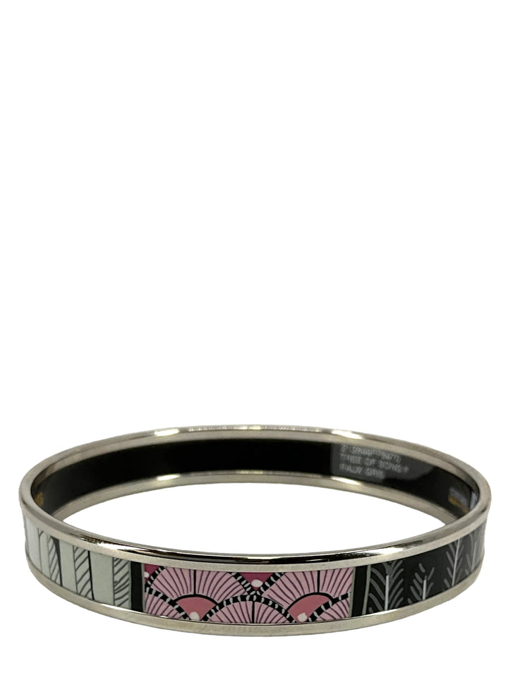 Top quality Hermes Tree of Song Printed Enamel Narrow Bracelet NEW