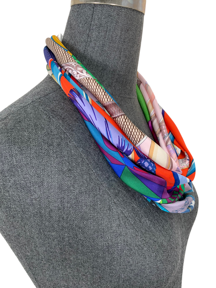 Top quality Hermes Silk Scarf Flowing Necklace