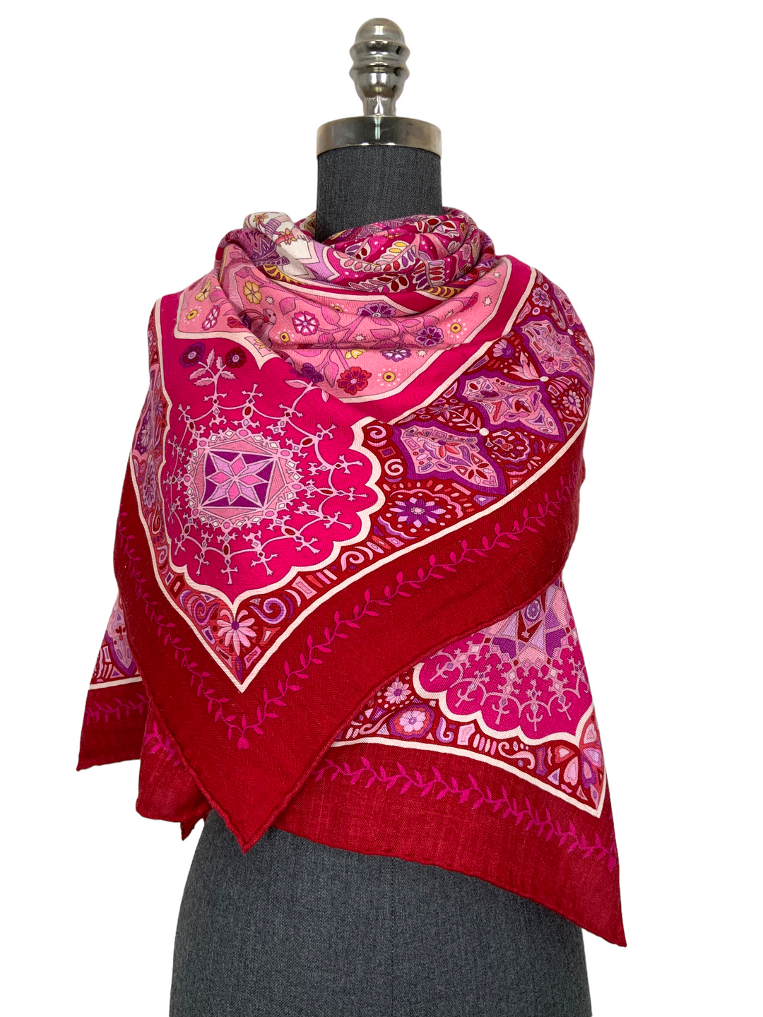 Top quality Hermes Aux Portes du Palais Cashmere Shawl Scarf 140