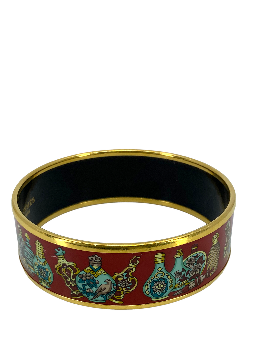 Top quality Hermes Flacons Printed Enamel Wide Bracelet 65