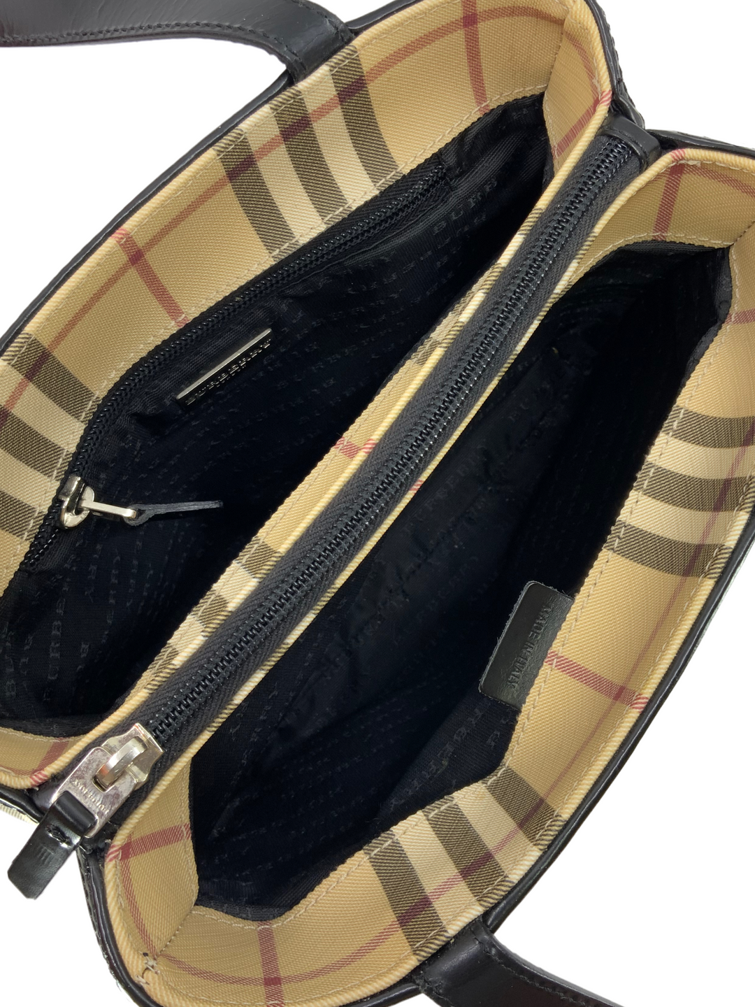 Burberry Nova Check Canvas Small Tote Bag