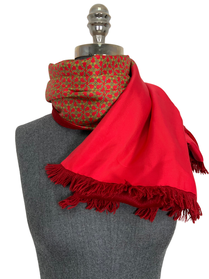 Top quality Hermes Silk and Angora Horseshoe Printed Scarf