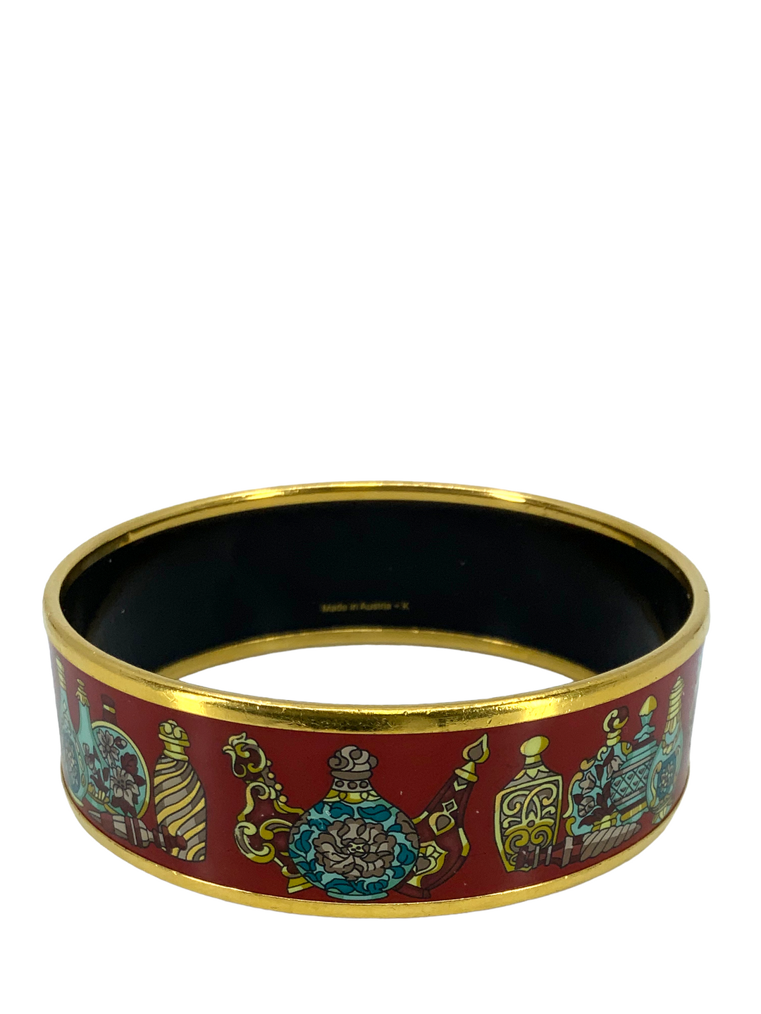 Top quality Hermes Flacons Printed Enamel Wide Bracelet 65