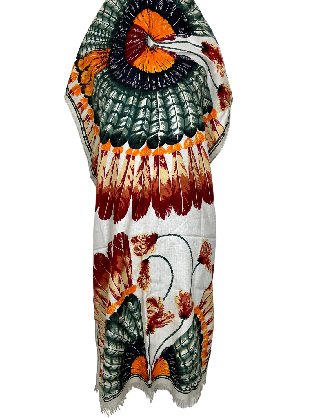 Top quality Hermes Cashmere and Silk Oblong Scarf with Fringe