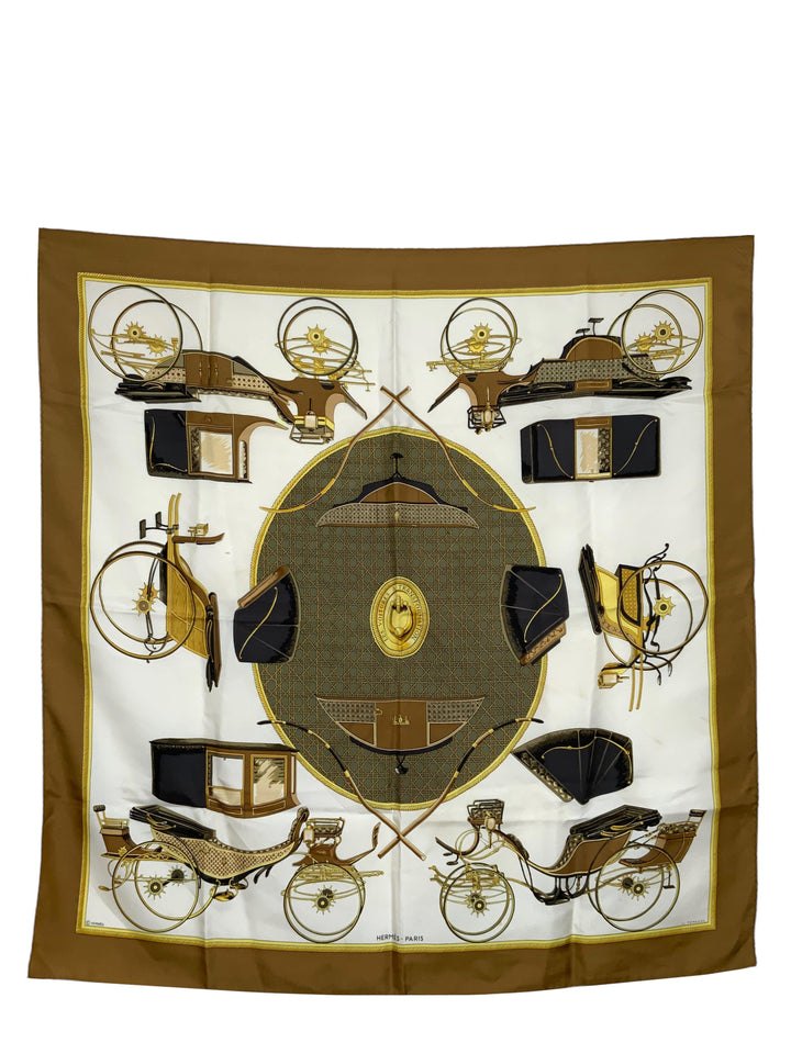 Top quality Hermes Les Voitures a Transformation Silk Scarf 90