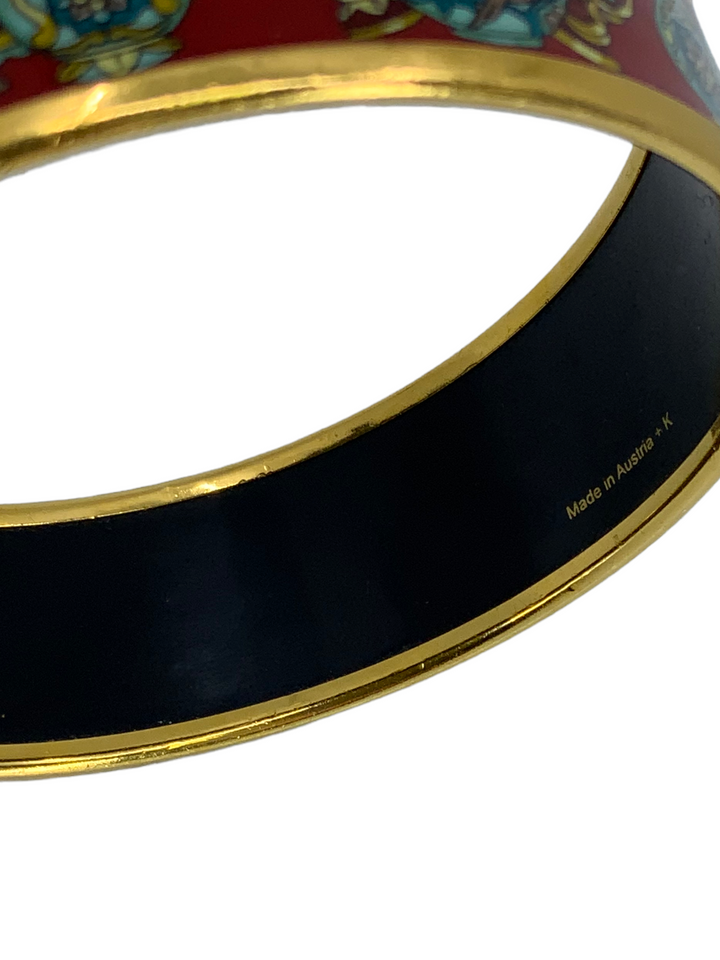 Top quality Hermes Flacons Printed Enamel Wide Bracelet 65