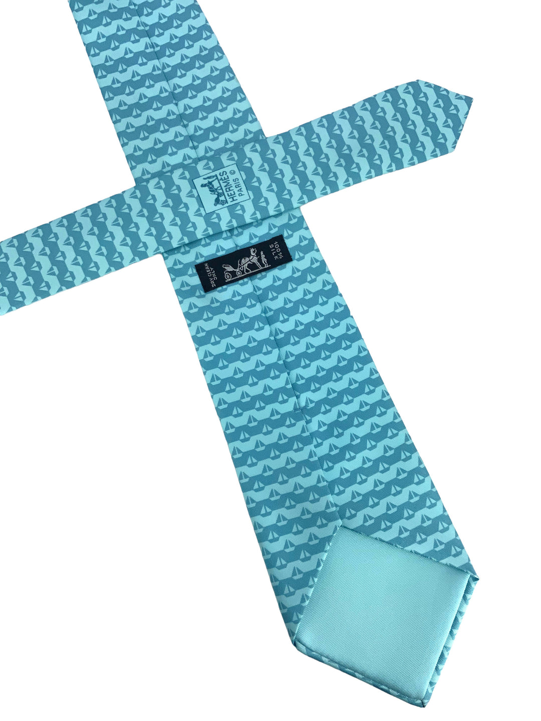 Top quality Hermes Sailboat Print Classic Men's Silk Neck Tie