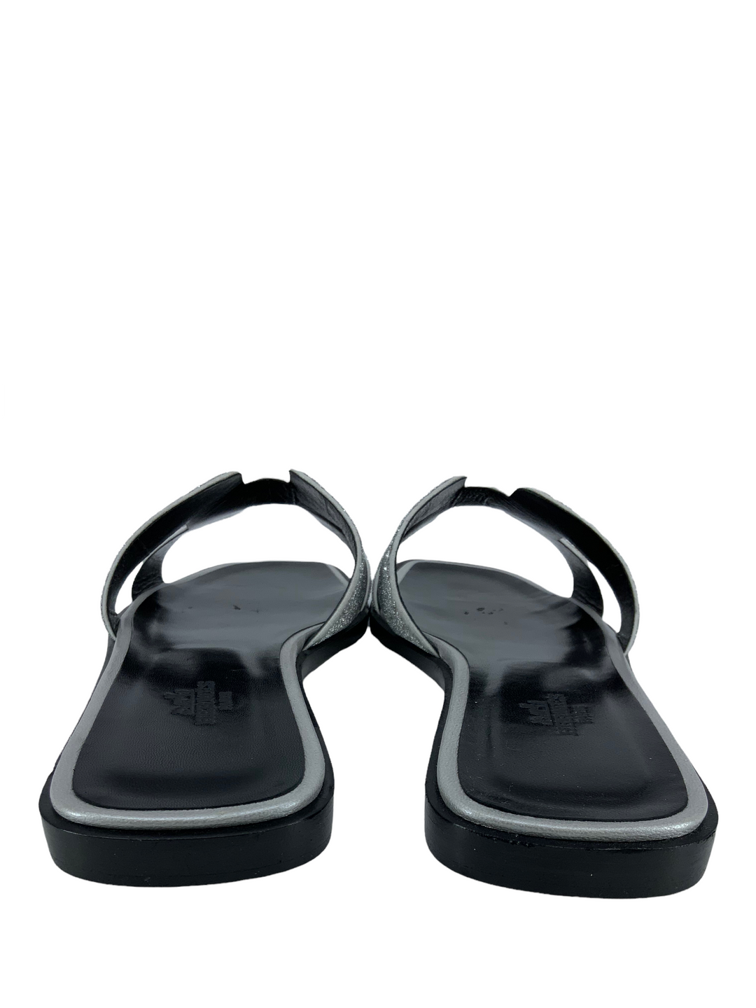 Top quality Hermes Suede Goatskin Oran Glitter Sandals Size 9