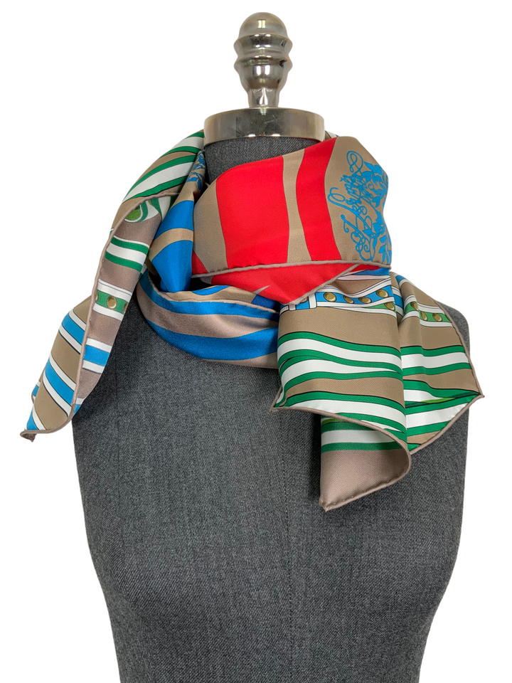Hermes Grand Tralala Silk Muffler Scarf