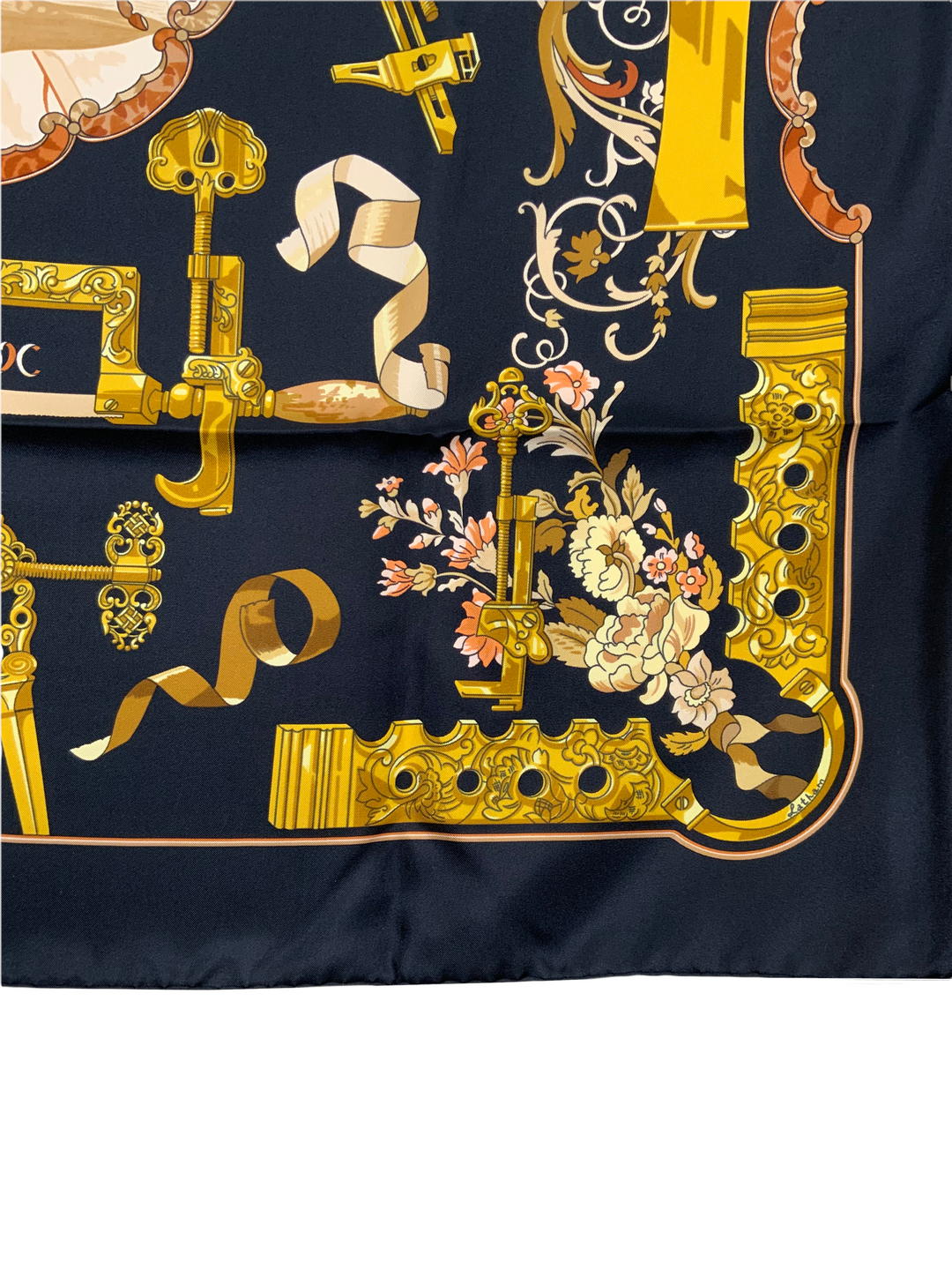 Hermes Copeaux Silk Scarf 90 NEW