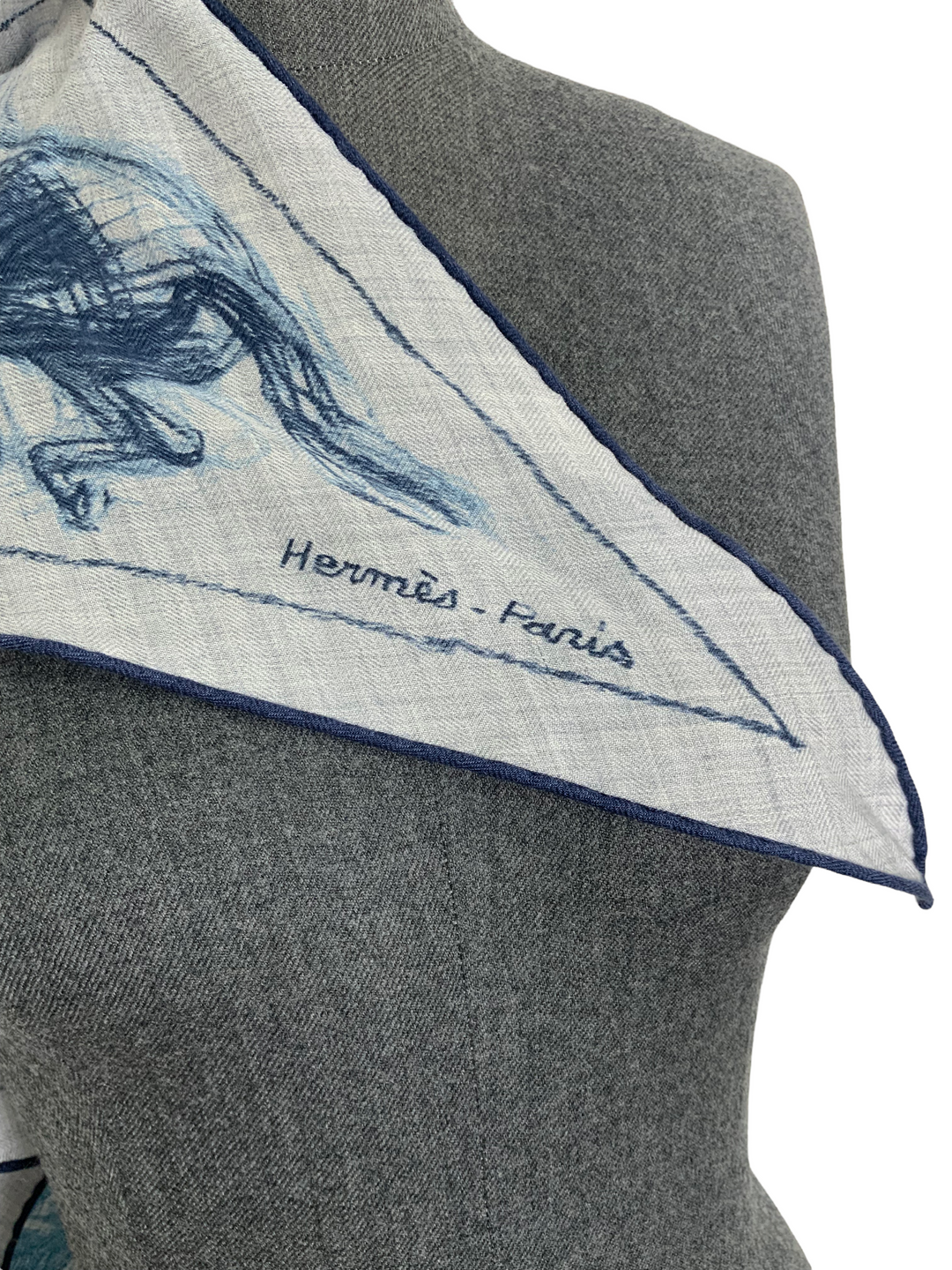 Top quality Hermes Losange Equestrian Cashmere Triangle Scarf