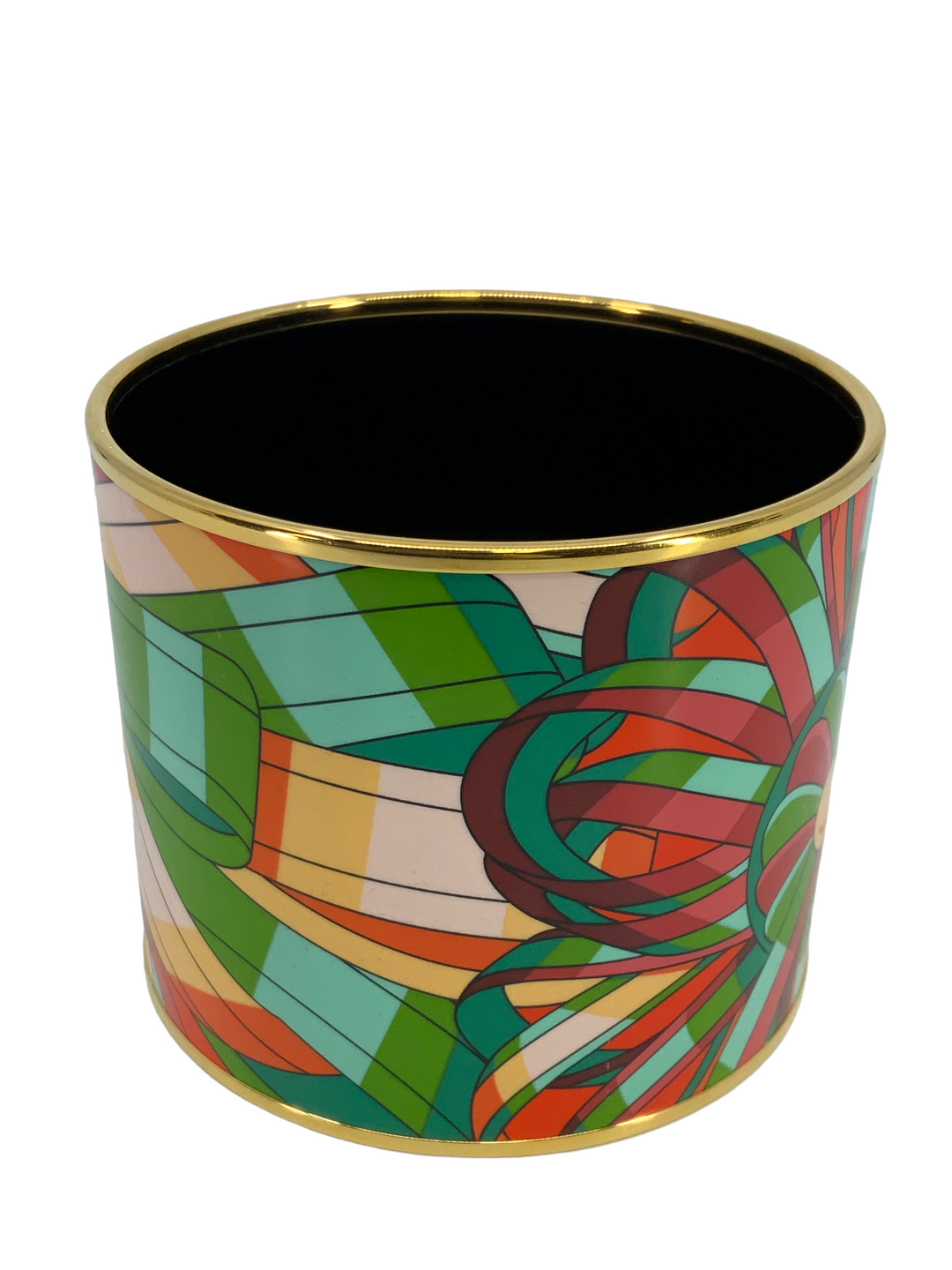 Top quality Hermes Ribbon Extra Wide Printed Enamel Bracelet 65