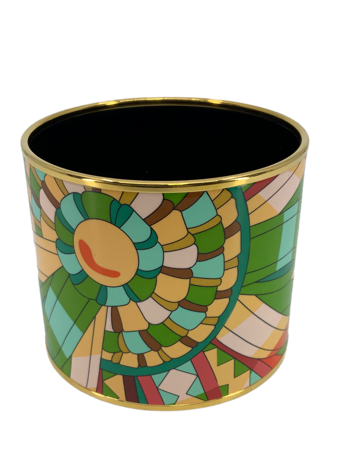 Top quality Hermes Ribbon Extra Wide Printed Enamel Bracelet 65