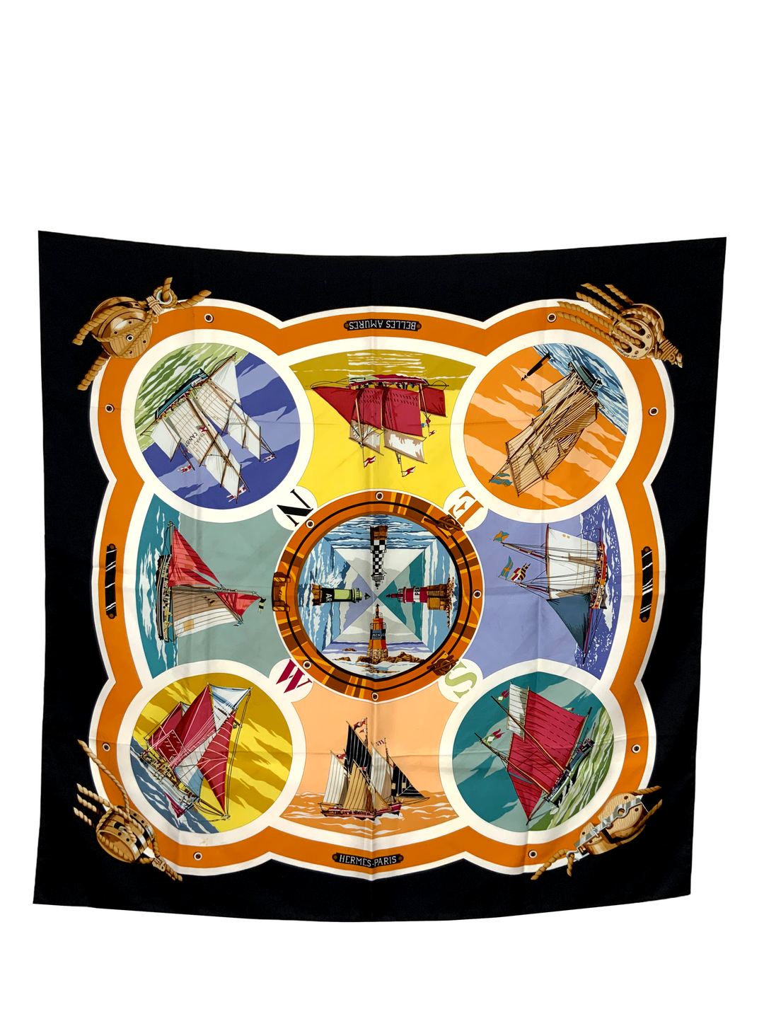 Top quality Hermes Belles Amures Silk Scarf 90