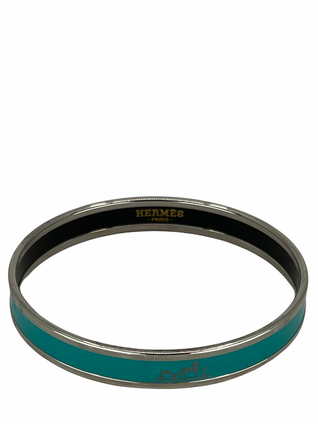 Top quality Hermes Printed Enamel Caleche Narrow Bracelet 65
