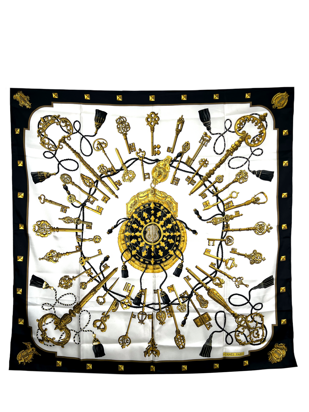 Hermes Keys Les Cles Silk Scarf 90