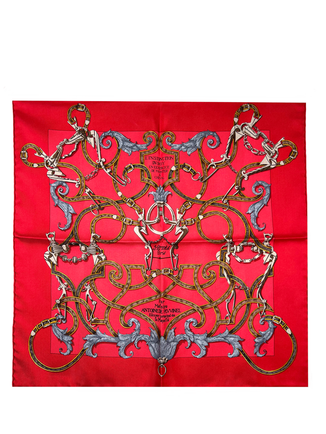 Top quality Hermes L'Instruction Du Roy Silk Pocket Square Scarf