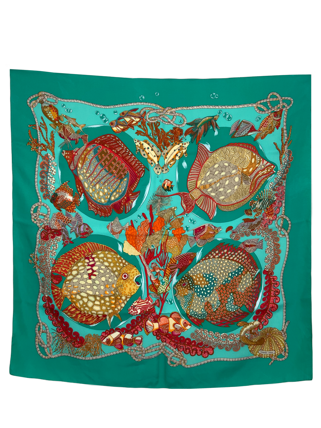 Top quality Hermes Grand Fonds Silk Scarf 90
