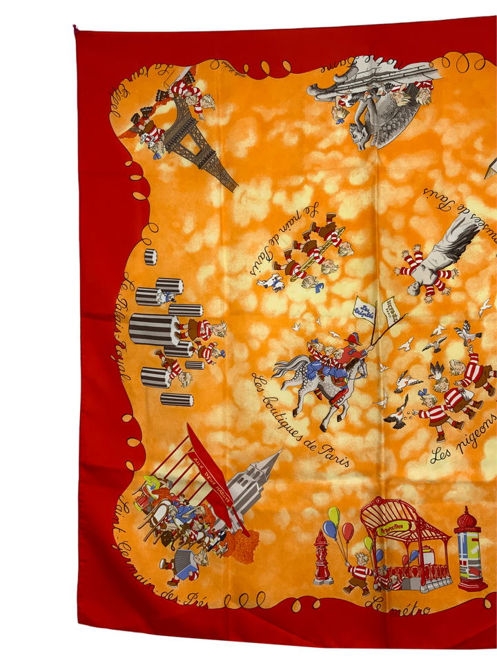 Hermes Les Triples Silk Scarf 90