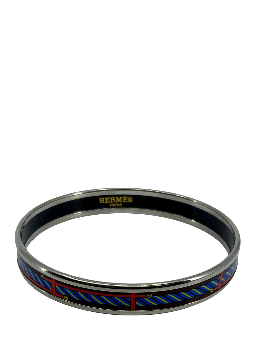 Top quality Hermes Printed Enamel Quadrige Narrow Bracelet 65