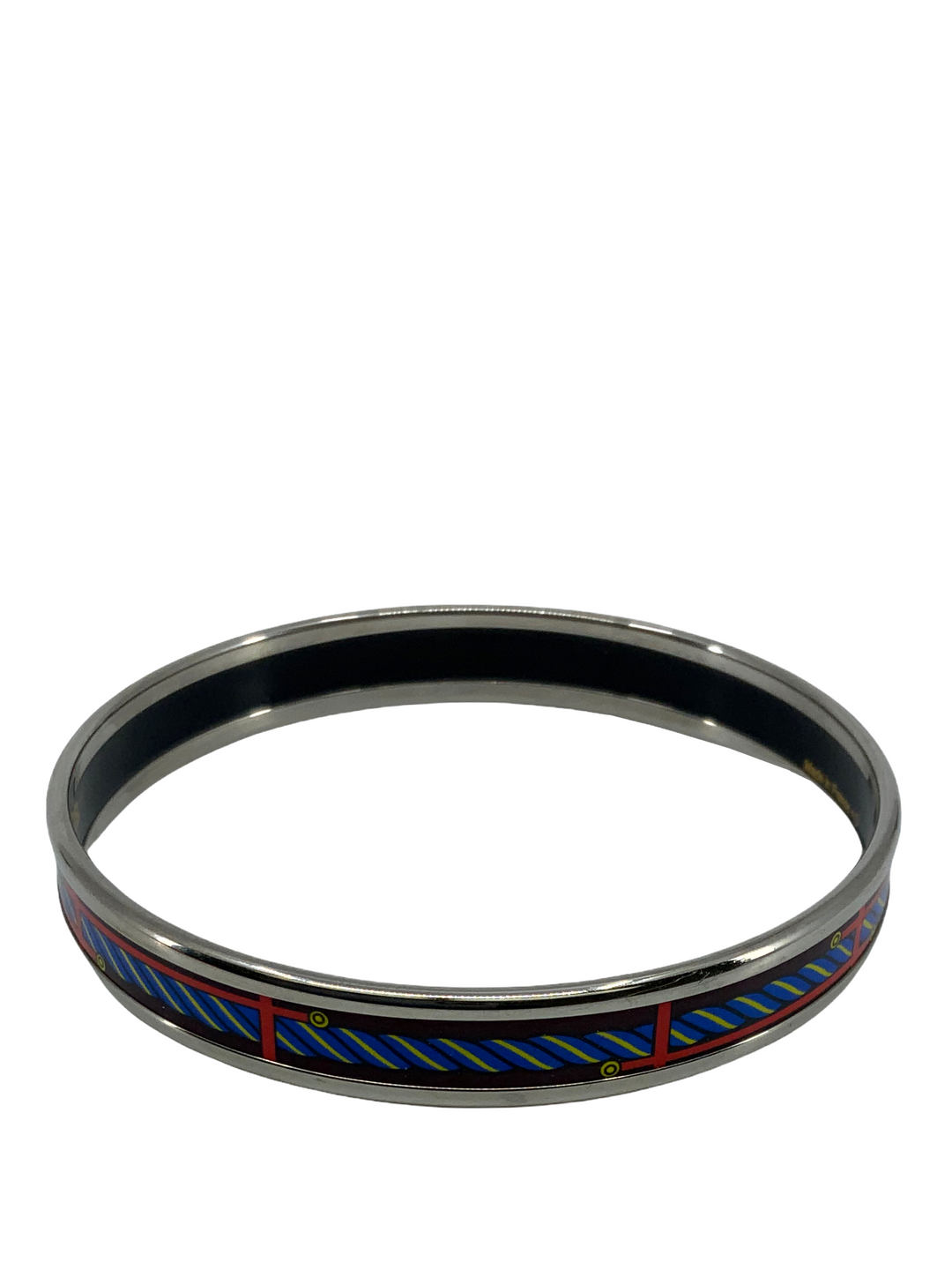 Top quality Hermes Printed Enamel Quadrige Narrow Bracelet 65
