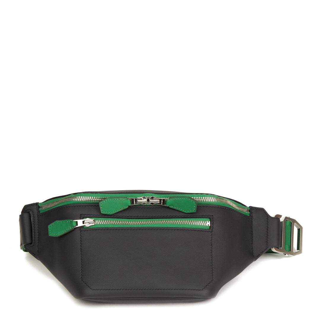 Hermes Plomb & Cactus Cristobal, Swift Leather Cityslide Cross PM Crossbody