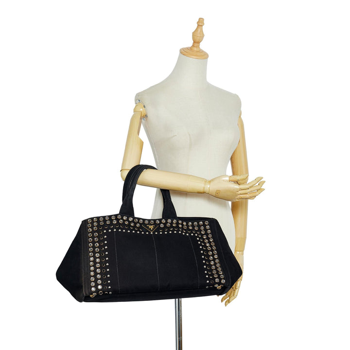 Prada Bijoux Canapa Tote (SHG-Ax9g1z)