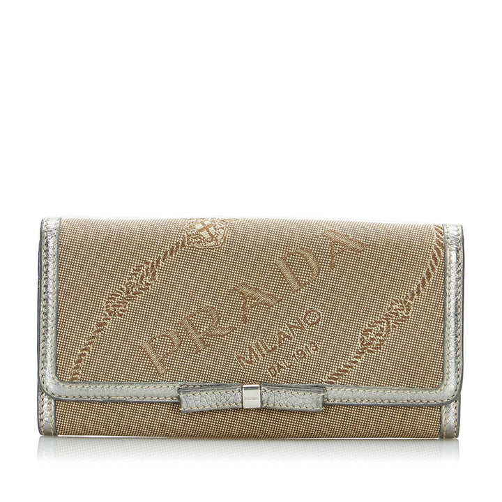 Prada Canapa Logo Bifold Long Wallet (SHG-XhEnCv)